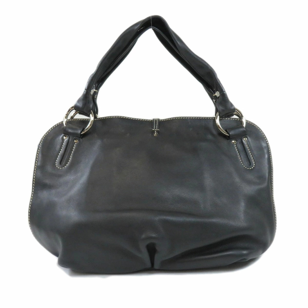Celine handbag calfskin Leather Shoulder Bag Black - Picture 2 of 11